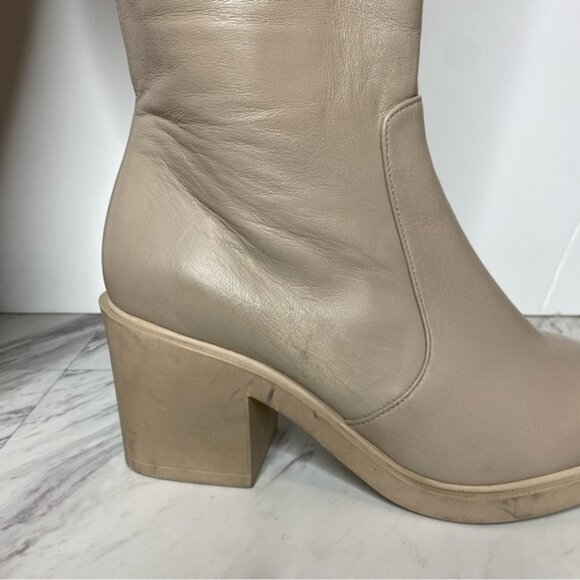 Aquatalia Pointed Toe Leather Tall Boot 7 1/2 - Picture 10 of 16